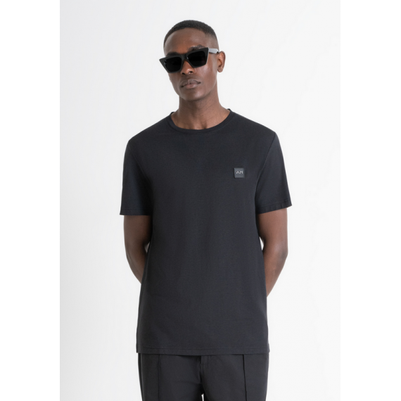 Camiseta ANTONY MORATO Logotipo Parche Negra