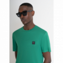 Camiseta ANTONY MORATO Logotipo Parche Verde