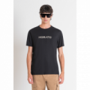 Camiseta ANTONY MORATO Logotipo Lettering Negra