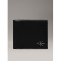 Monogram Soft Bifold W/coin Black  CALVIN KLEIN