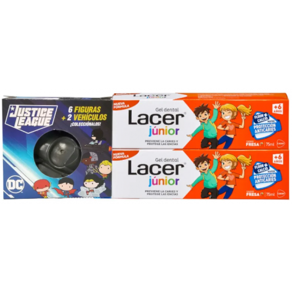 LACER Duplo Gel Dental Junior Fresa + Figurita