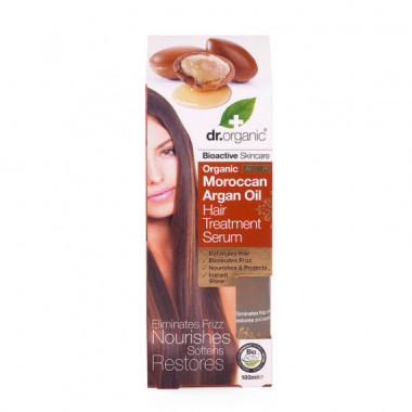 DR ORGANIC Argán Orgánico Serum de Tratamiento para el Cabello de Aceite de Argan Organico, 100ML