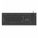 EWENT Teclado EW3286 USB Qwerty Español Negro