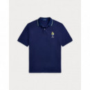 20/1 Mesh-ssl-psh Navy  RALPH LAUREN