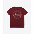 Camisetas Hombre Camiseta WEMOTO Duck Burgundy