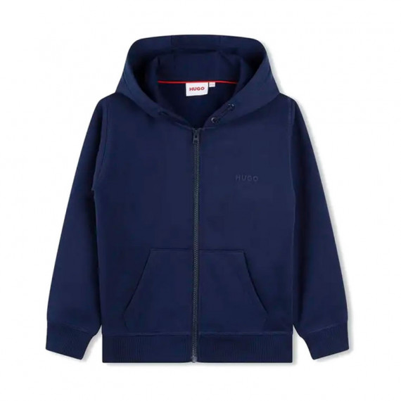 Sudadera de Cremallera con Capucha y Logo Estampado Kids  HUGO BOSS