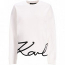 KARL LAGERFELD - Hem Signature Sweatshirt - 100 - 245W1815/100