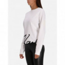 KARL LAGERFELD - Hem Signature Sweatshirt - 100 - 245W1815/100