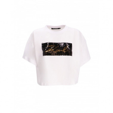 KARL LAGERFELD - reversible sequins t-shirt - 100 - 246W1708/100