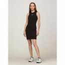 Tjw Ess Logo 1 Bodycon Dress Black  TOMMY JEANS