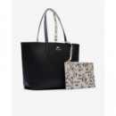 Bolso Anna Reversible Rl Noir Farine  LACOSTE