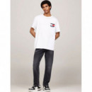 Tjm Reg Rwb Sig Flag Tee Ext White  TOMMY JEANS