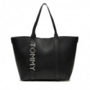 Tjw City Bold Tote Black  TOMMY HILFIGER