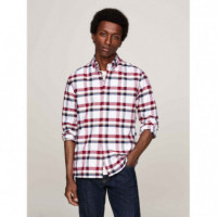 Medium Chk Heritage Oxf Rf Shrt Deep Rou  TOMMY HILFIGER