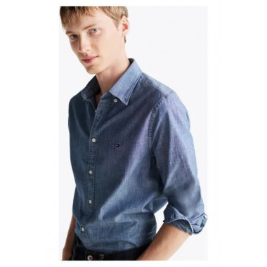 CHAMBRAY SOLID RF SHIRT INDIGO