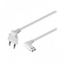 NIMO Cable Alimentacion Tipo 8 2MTRS Acodado Blanco WIR1042