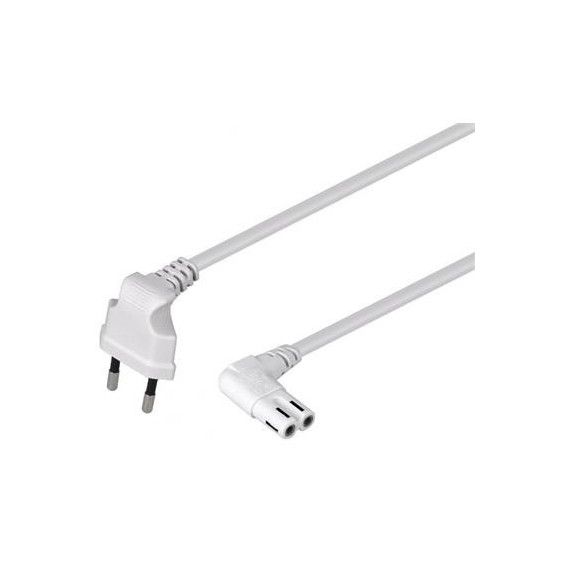 NIMO Cable Alimentacion Tipo 8 2MTRS Acodado Blanco WIR1042