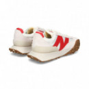 Deportivo Textil/ante Hielo/rojo  NEW BALANCE