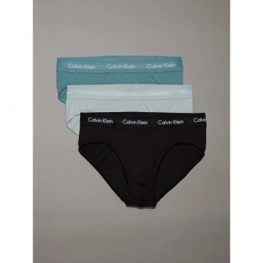 Hip Brief 3PK Black, Shade, Slate Turquo  CALVIN KLEIN