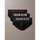 Hip Brief 3PK B- Black, Syrah, Sand Trap  CALVIN KLEIN