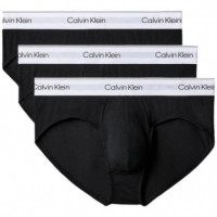 Hip Brief 3PK Black, Black, Black  CALVIN KLEIN