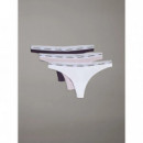 Thong 3PK Nightshade/lilac Sugar/white  CALVIN KLEIN