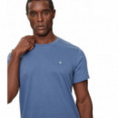 Ck Embro Badge Tee Blue Coast  CALVIN KLEIN