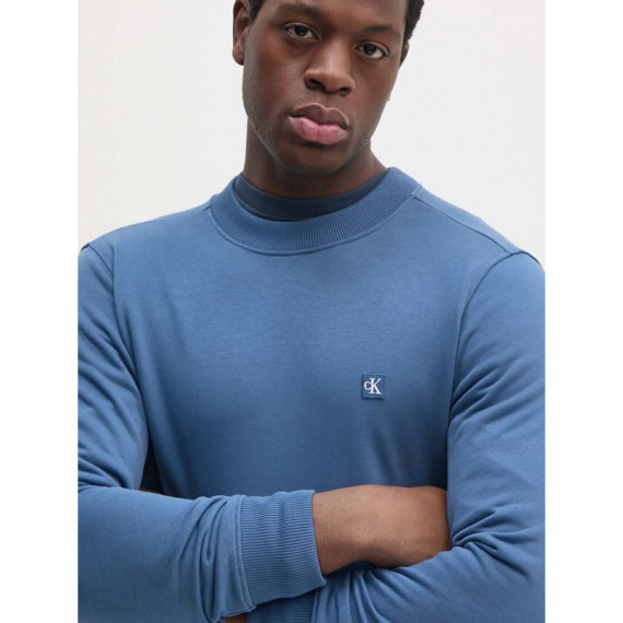 Ck Embro Badge Crew Neck Blue Coast  CALVIN KLEIN