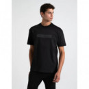 Embroidered Box Tee Ck Black  CALVIN KLEIN