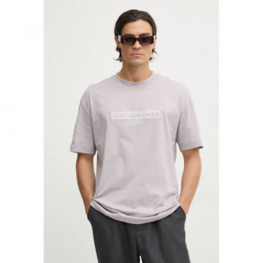 EMBROIDERED BOX TEE GULL GRAY