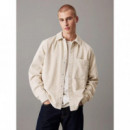 Corduroy Overshirt Pelican  CALVIN KLEIN