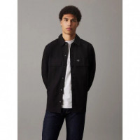 Cargo Cotton Ripstop Overshirt Ck Black  CALVIN KLEIN