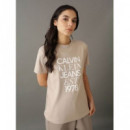 Mixed Logo Regular Tee Goat  CALVIN KLEIN