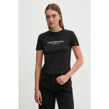 Institutional Graphic Baby Tee Ck Black  CALVIN KLEIN