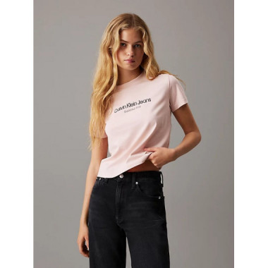 INSTITUTIONAL GRAPHIC BABY TEE PEACH WHI