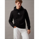 Monologo Hoodie Ck Black  CALVIN KLEIN