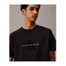 Chenille Monologo Tee Ck Black  CALVIN KLEIN