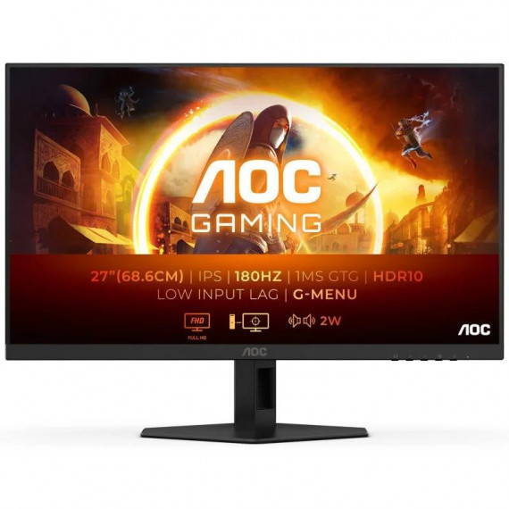 Monitor Gaming AOC 27" IPS 180HZ Multimedia HDMI Displayport Black