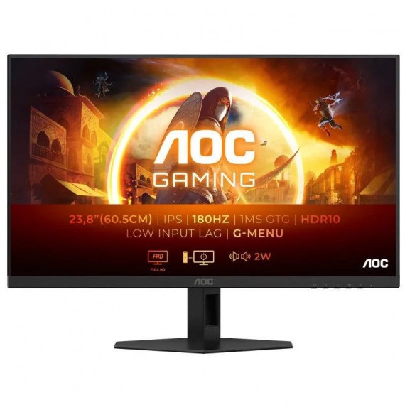 Monitor Gaming AOC 24" IPS 180HZ Multimedia HDMI Displayport Black