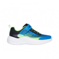 Microspec Advance Blue & Lime Textile / Synthetic / Orange & Black Trim SKECHERS