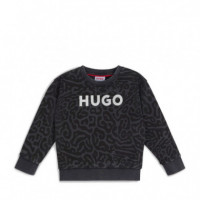 Sudadera con Estampado de Guepardo y Cremallera Trasera Kids  HUGO BOSS