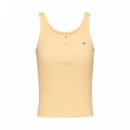 Camiseta Slim Button Tank  TOMMY HILFIGER