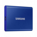 SAMSUNG Disco Duro Externo Ssd 2TB T7 Azul con Tipo C MU-PC2T0H/WW