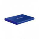 SAMSUNG Disco Duro Externo Ssd 2TB T7 Azul con Tipo C MU-PC2T0H/WW