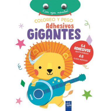 Coloreo y Pego Adhesivos Gigantes. Leon