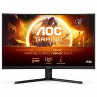 Monitor Gaming AOC 32" Curvo 180HZ 2K QHD HDMI Displayport Black