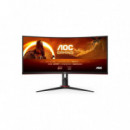 Monitor Gaming AOC 34" Curvo 180HZ 2K Wqhd Ultrawide Ergonomico HDMI Dp