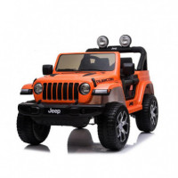 Coche Bateria Jeep Wrangler Rubicon Naranja