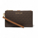 Dblzp Wristlet Brown  MICHAEL KORS