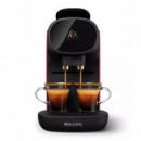 CAFETERA CAPSULAS 1 A 2 TAZAS 1450W CON 50 CAPSULAS DE REGALO ROJA PHILIPS